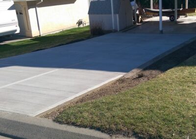 New concrete driveway