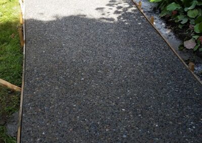 Exposed aggregate sidewalk