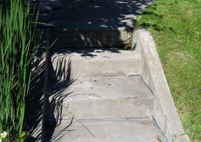 Old concrete stairs