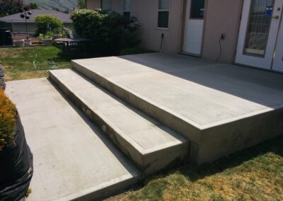 Sidewalk and patio raised entrance