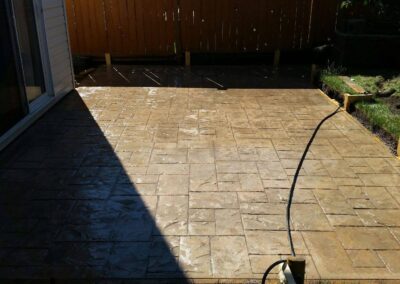 Stamped concrete patio