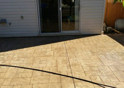 Stamped concrete patio